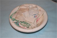 Linens including scarves and handkerchiefs in a