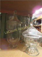 5 large covered candy cookie jars beautiful