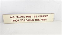GUC Boating Warning Sign 2ft