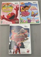 Wii Elmo, Dora Crystal Kingdom & Rudolph CIP