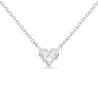 14k Gold Heart .25ct Diamond Solitaire Necklace