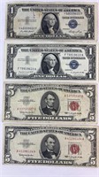 (2) RED SEAL 1963 FIVE DOLLAR