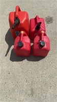 4 Assorted Gas Cans