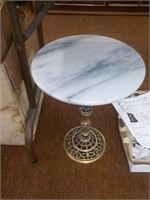 Marble top metal base stand