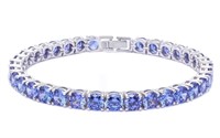 Brilliant 14.50 ct Tanzanite Tennis Bracelet