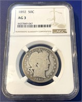 1892 50C Half Dollar