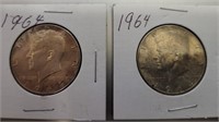 2 (1964) kennedy half dollars