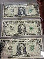 3 (1963B) dollar bills