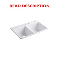 Brookfield 33 Double Bowl Cast Iron Sink