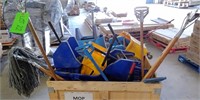 Crate Of Assorted Mops & Buckets