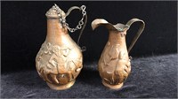 2 Copper Vessels with High Relief Designs