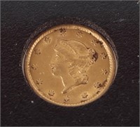 1852 UNITED STATES GOLD DOLLAR 90% GOLD COIN