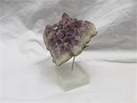 AMETHYST GEODE ON STAND 4.5"T