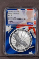 2019-P S$1 Wedge tailed Eagle NGC MS70