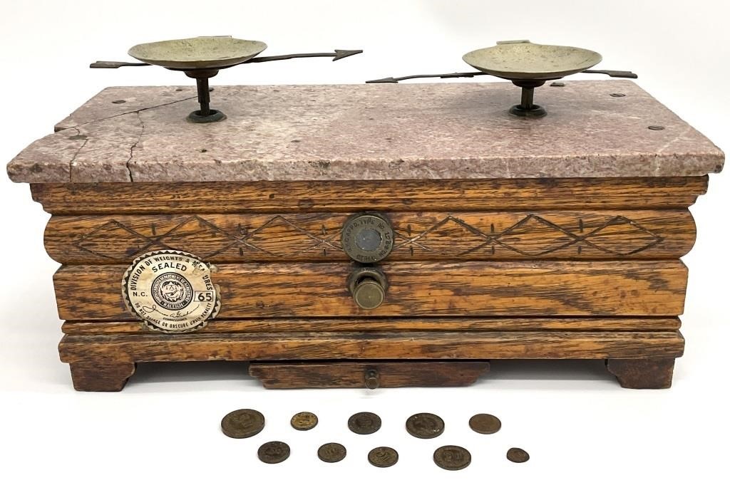 Antique Apothecary Scale With Weights