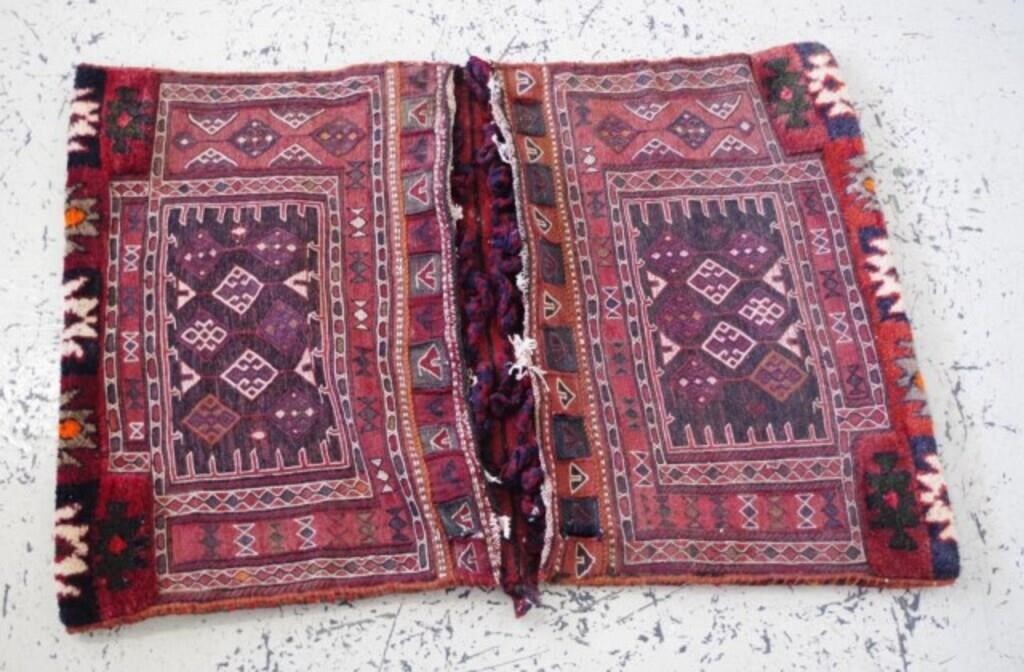 Hand made Middle Eastern wool saddle bag