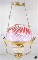Hanging Pendent Light With Art Glass