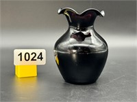 4" Vintage Amythist Glass vase - not black