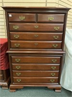 Reproduction Mahogany 6 drawer chest on chest