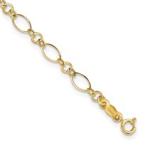 14k- Yellow Gold Polished Fancy Link Bracelet