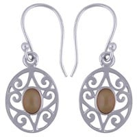 Sterling Silver Ethiopian Opal Dangle Earrings