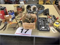 Assortment of tools, bolts, screws and misc