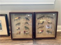 (2X) Shadowbox Framed Vintage Lures