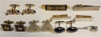 T - LOT OF CUFFLINKS & TIE BARS (L16)