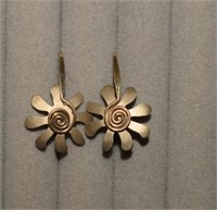 Ed Levin Flower/Spiral Earrings
