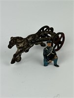 Old Cast Iron Horse Soldier