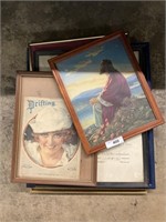 Lot Of Framed Pictures & Sheet Music.