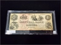 1861 Central Bank of Alabama $1 Note