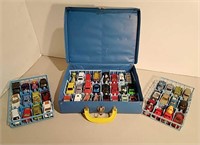 Vintage Matchbox Case W/ 48 Diecast Vehicles