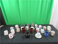 Coffee cups & other glass ware