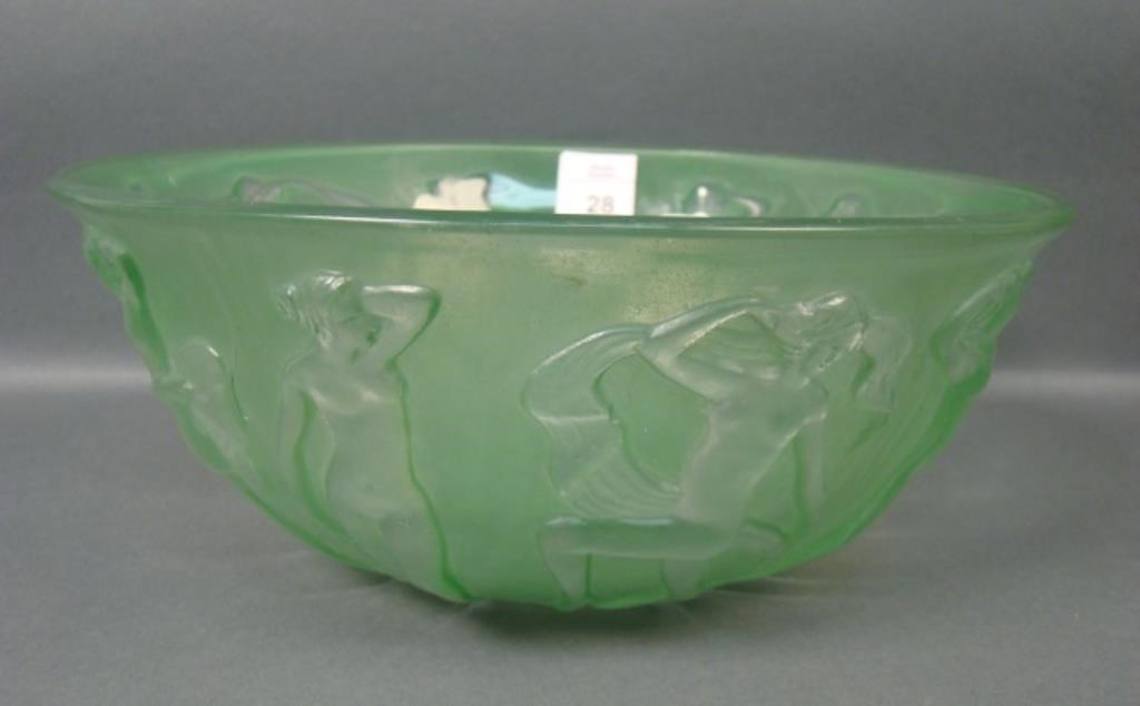 Consol. Ceremic Green/Crystal Dancing Nymphs