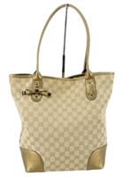 Gucci Gold Monogram Tote Handbag