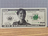 Sharah palin banknote
