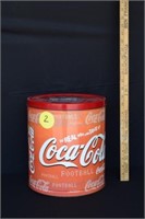 VTG Coca Cola Popcorn Tin Football Coke