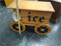 Wooden Miniature Ice Wagon