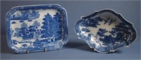 Two various Spode pearlware shaped serving dishes