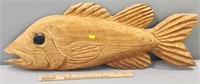 Carved Wood Fish Plaque