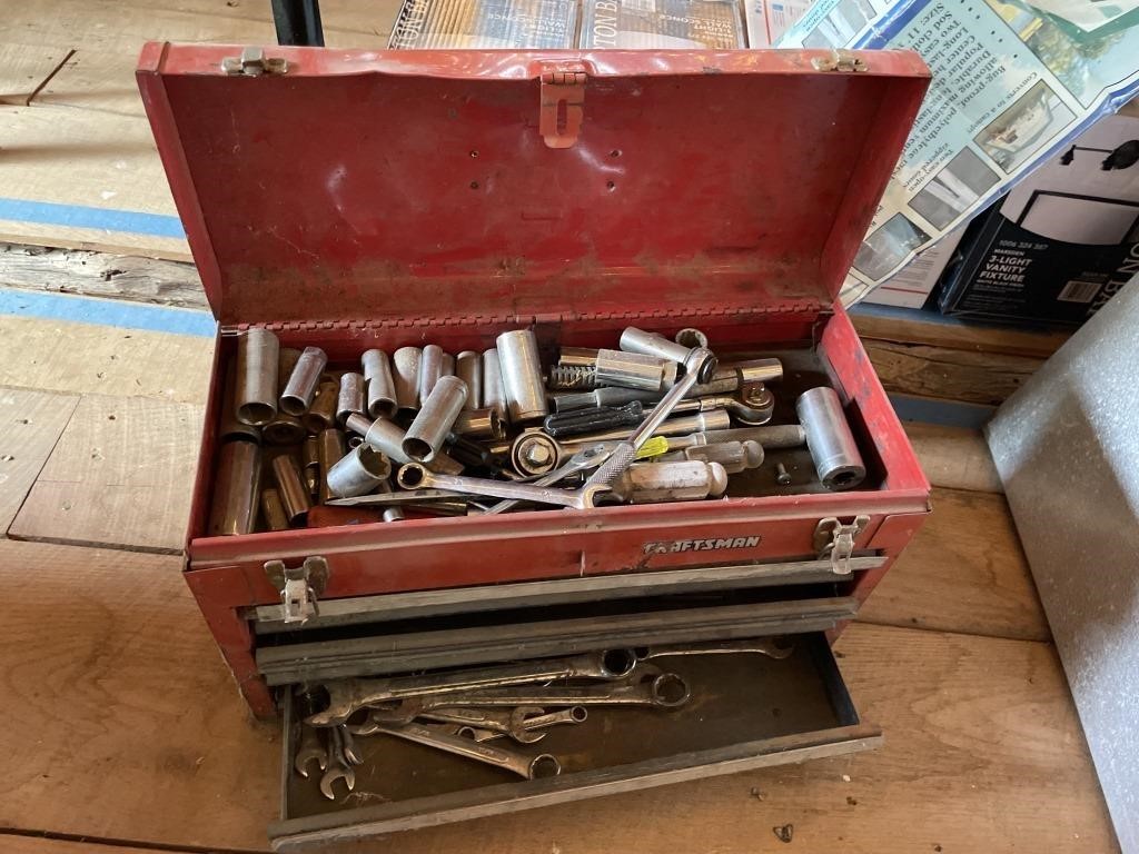 craftsman tool box 3 sliding drawers, &top metal