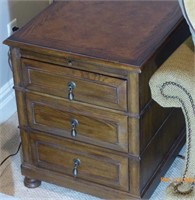 Hekman Three Drawer Side Table