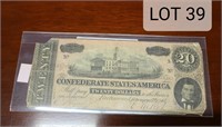 1864 Confederate $20 note