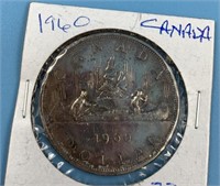 Canadian silver dollar 1960                   (O 1