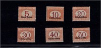 ITALY ERITREA POSTAGE DUE J1a-J6a, MLH, SCV: $1099