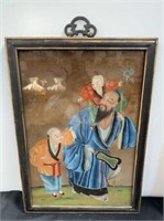 Framed oriental picture 22X 16 inches
