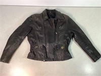 Ladies Leather Motorcycle Jacket, Mediam