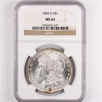 1884-O Morgan Dollar NGC MS63