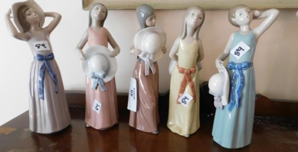 5 Lladro Figures - 10" H